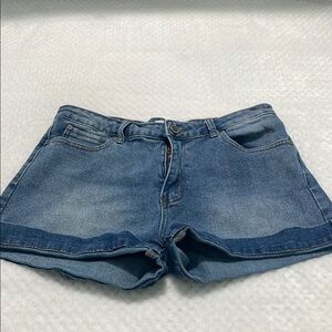 Kendall & Kylie Blue Jean Shorts Distressed Cut-Off Style